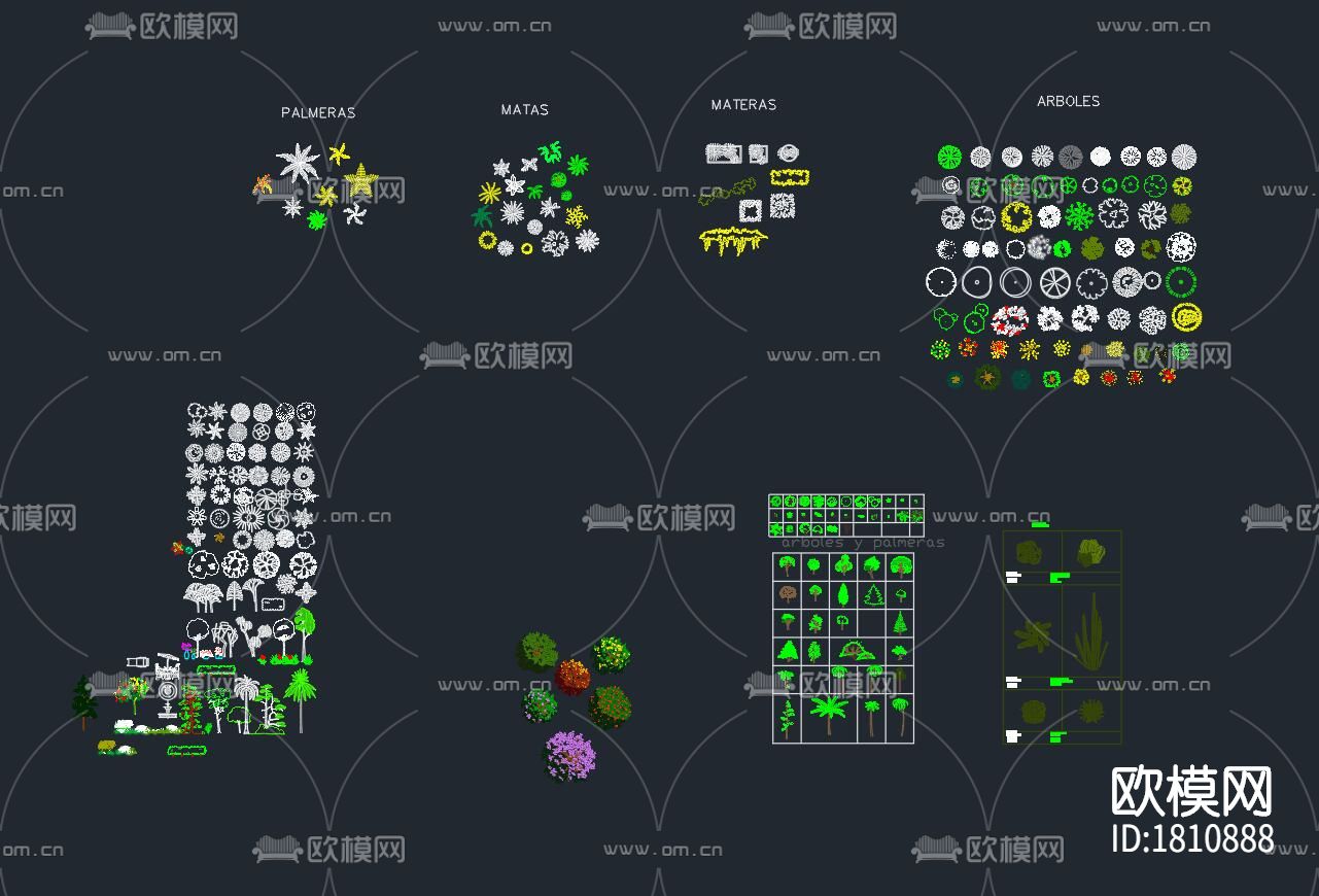 绿植cad图库下载（渲染图8）