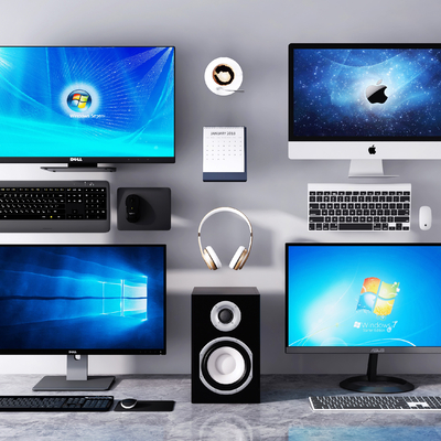  现代电脑键盘鼠标su模型 