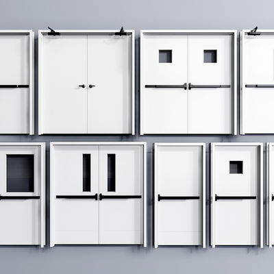  现代消防门su模型 