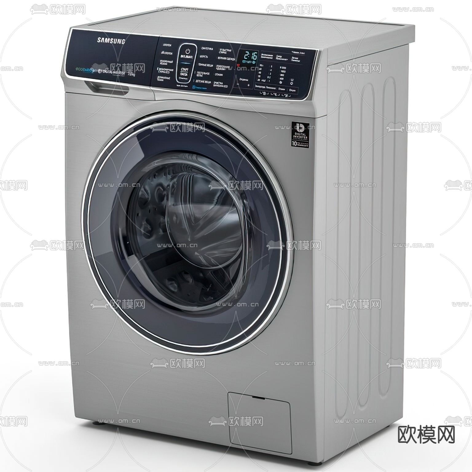 现代滚筒洗衣机3d模型