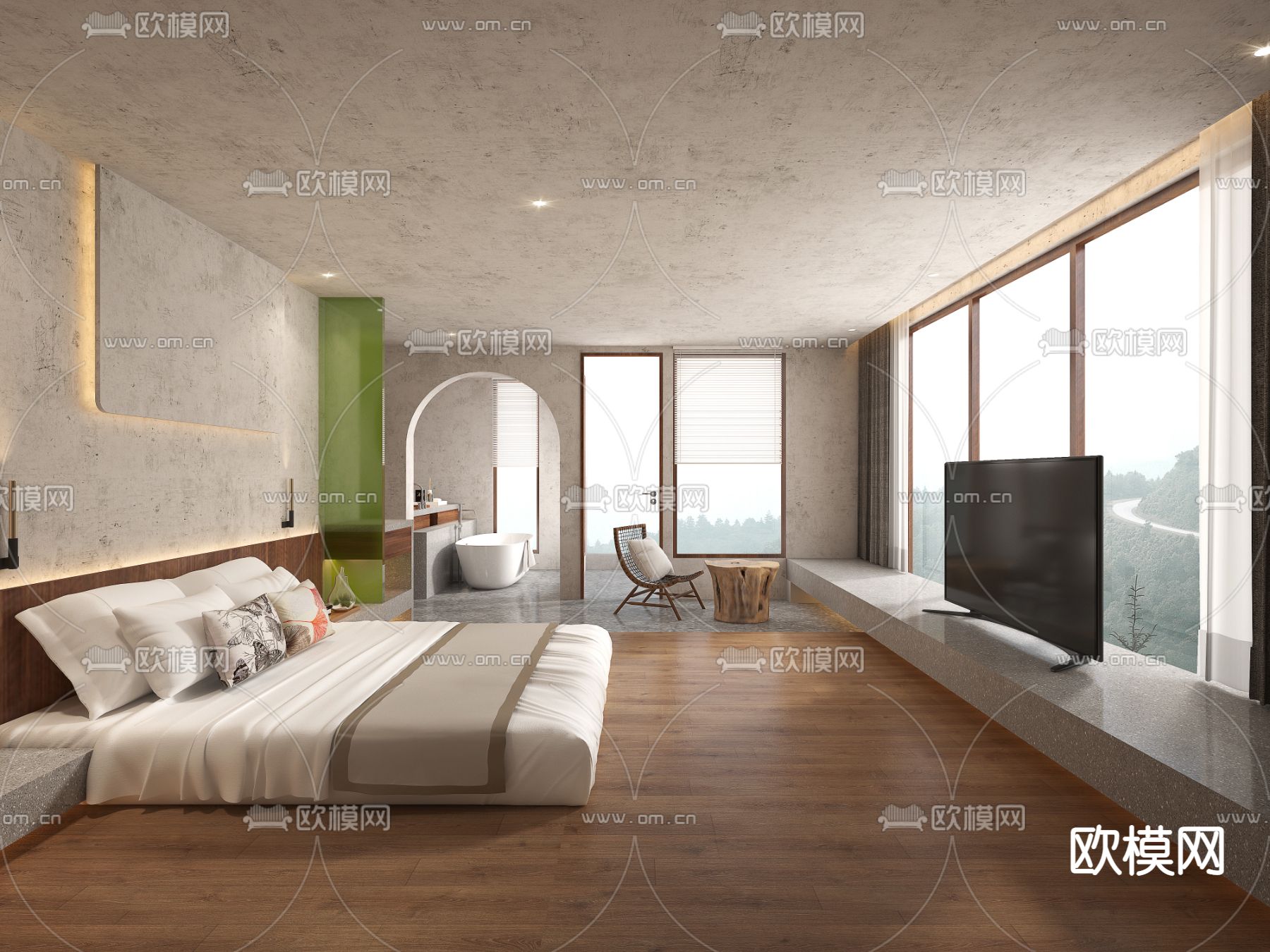 现代卧室3d模型