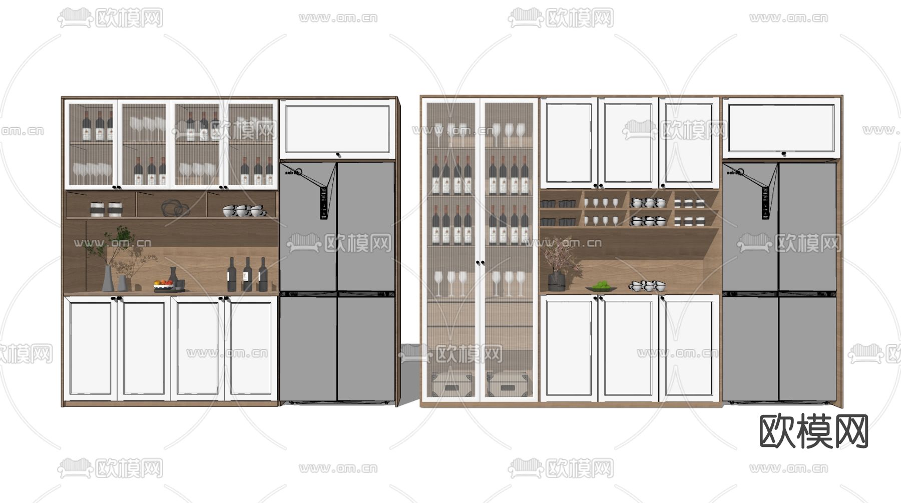 北欧酒柜su模型下载（渲染图2）