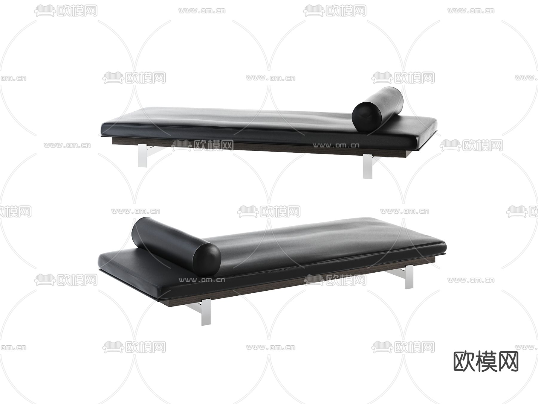 现代皮革脚踏3d模型