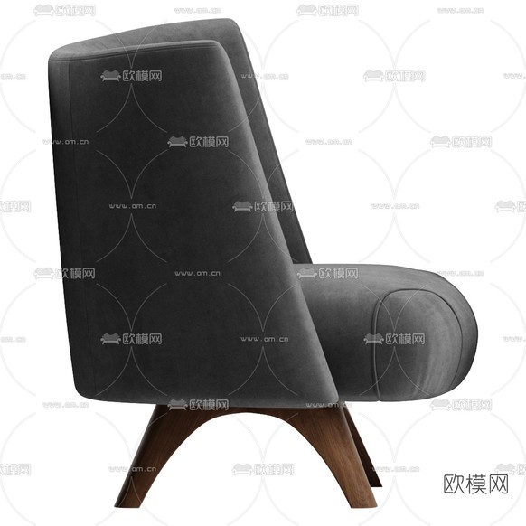 现代布艺单人沙发3d模型下载(渲染图3)
