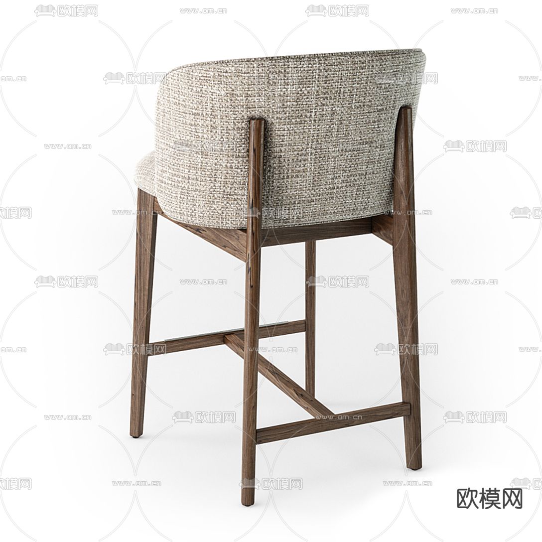 Calligaris 现代布艺吧台椅3d模型下载（渲染图6）