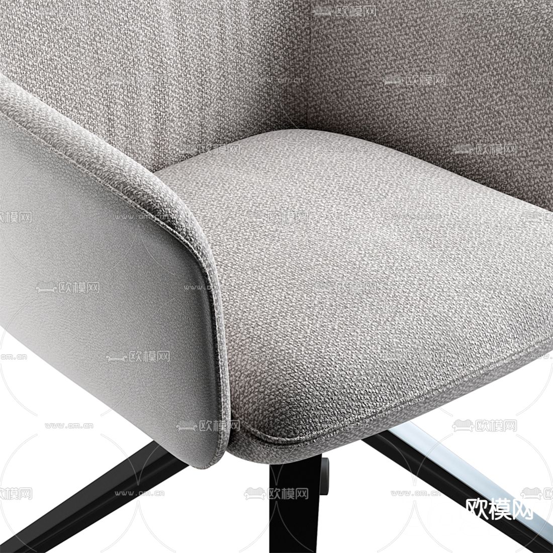 现代布艺办公椅3d模型下载（渲染图4）