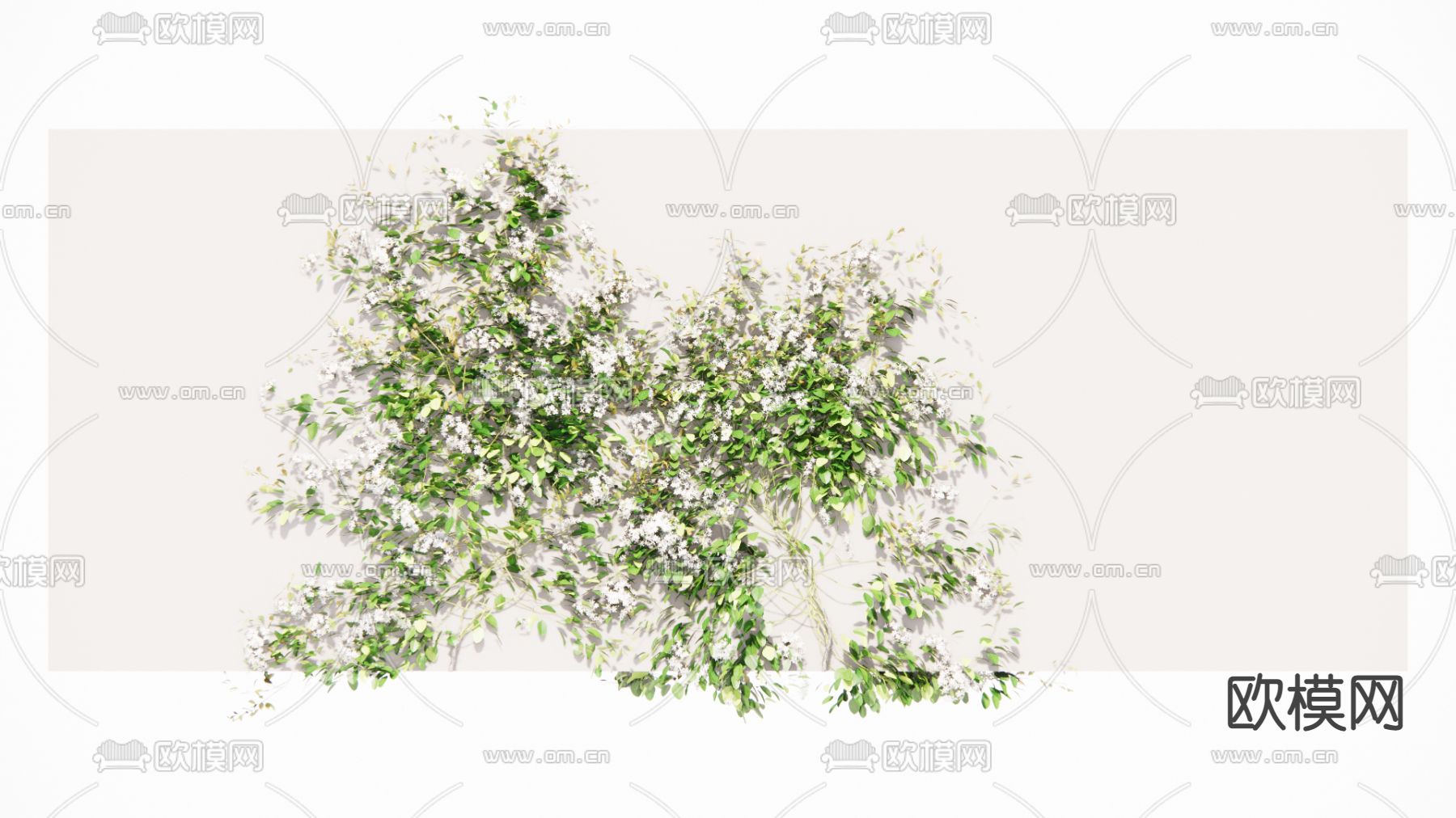 现代植物墙su模型下载