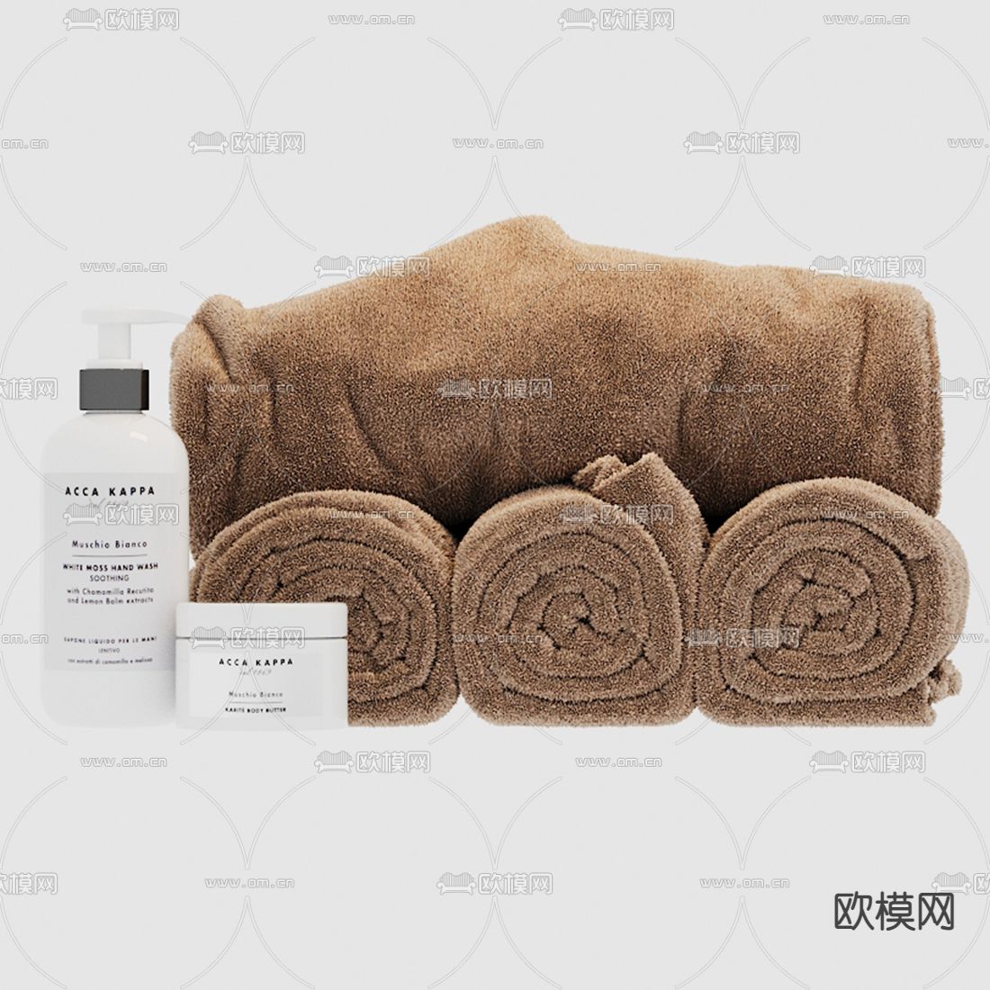 现代毛巾洗浴用品3d模型