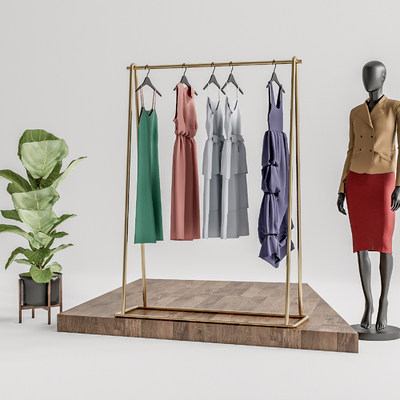  现代服装模特su模型 