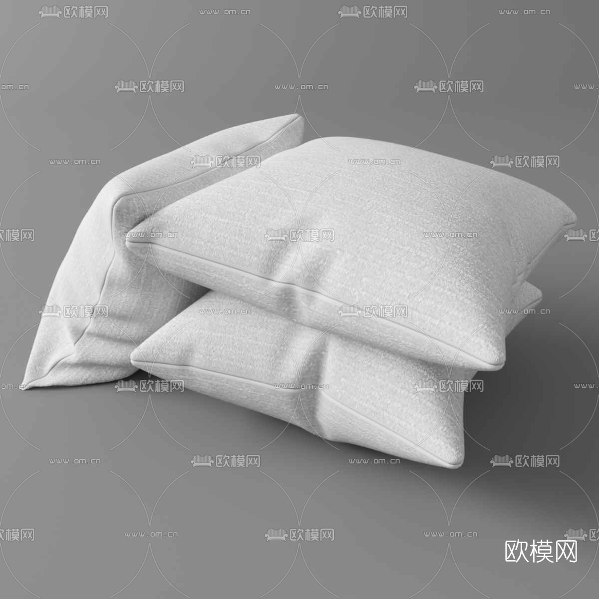 现代布艺抱枕免费3d模型下载