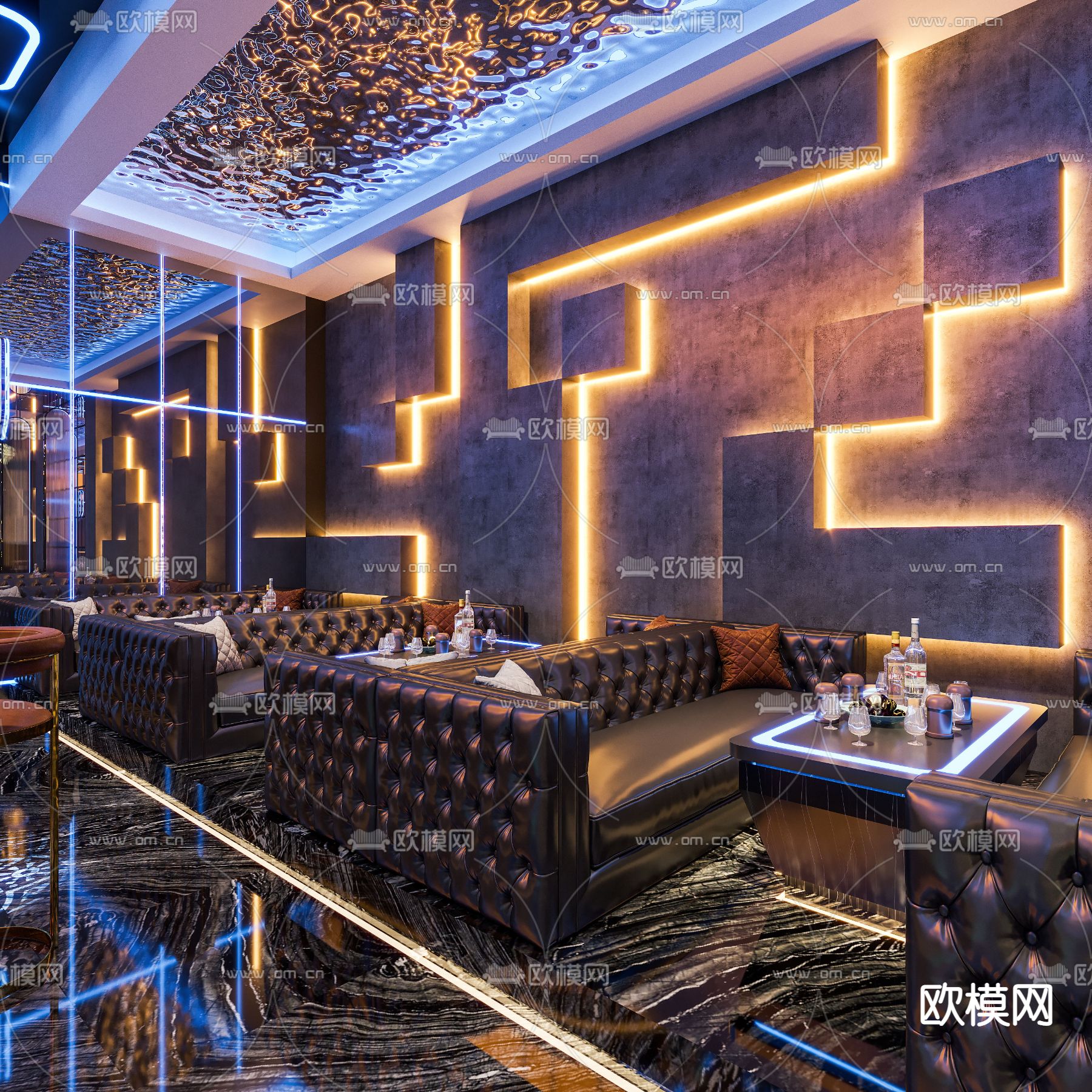 现代酒吧3d模型