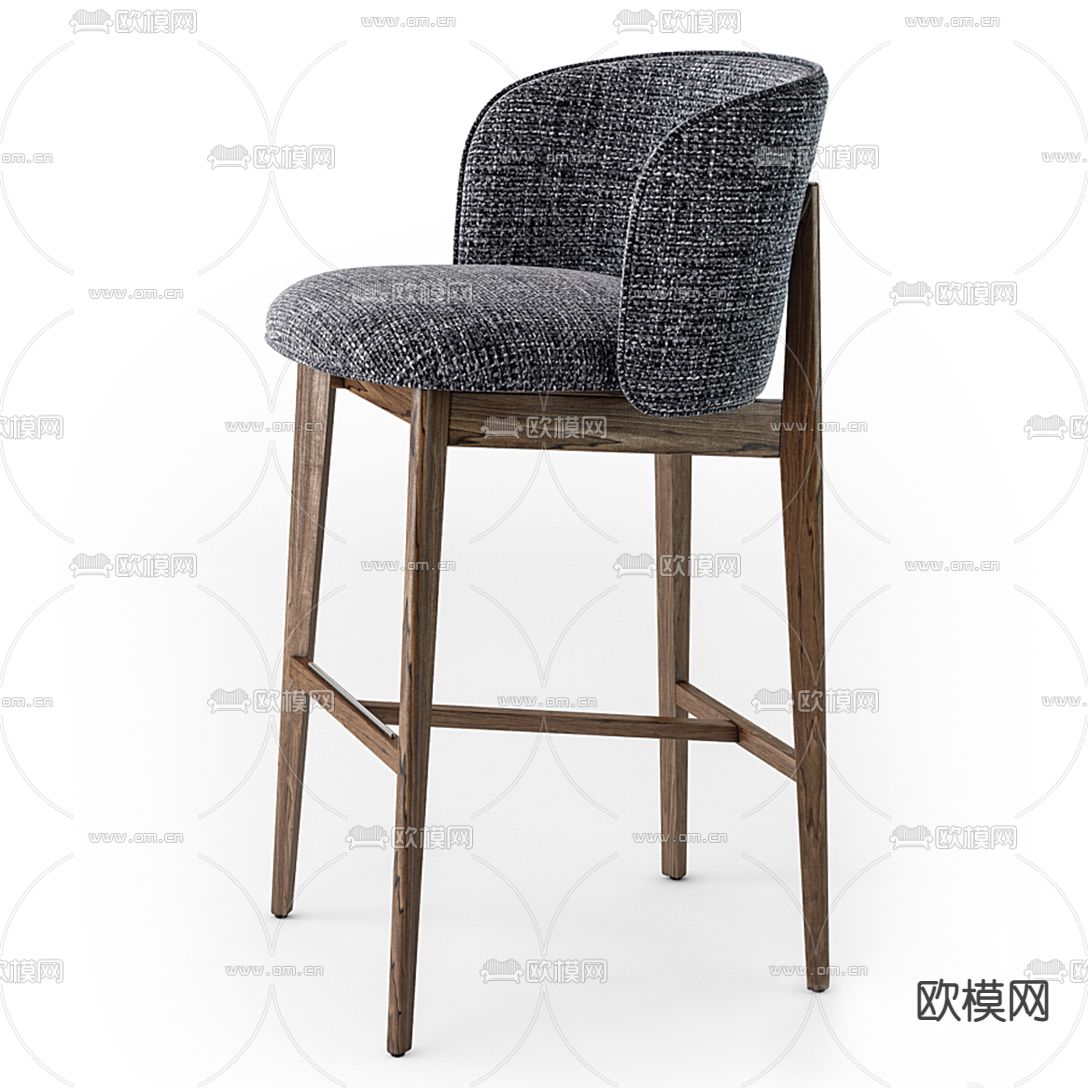 Calligaris 现代布艺吧台椅3d模型下载（渲染图5）