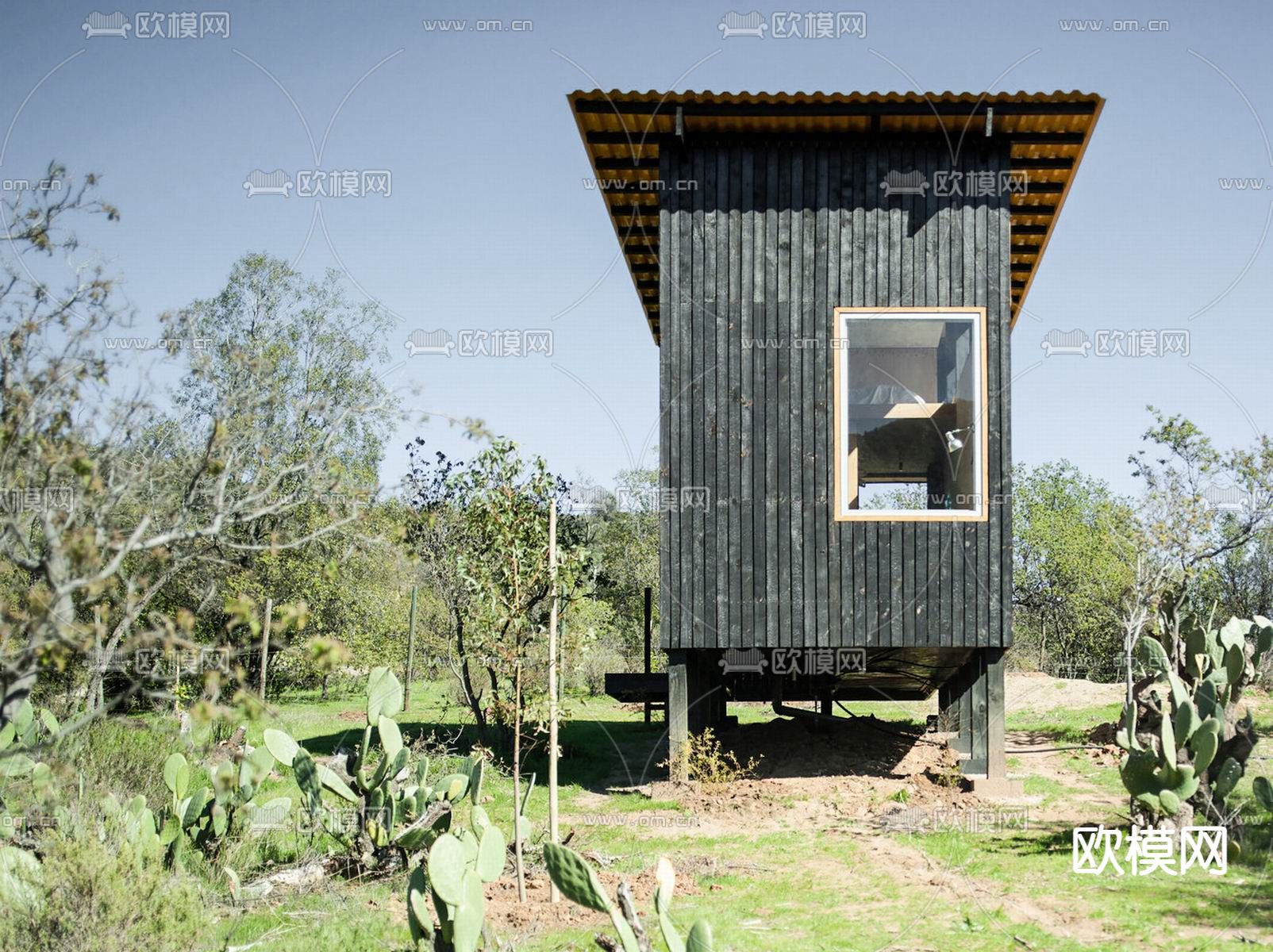 现代民宿建筑su模型下载（渲染图3）