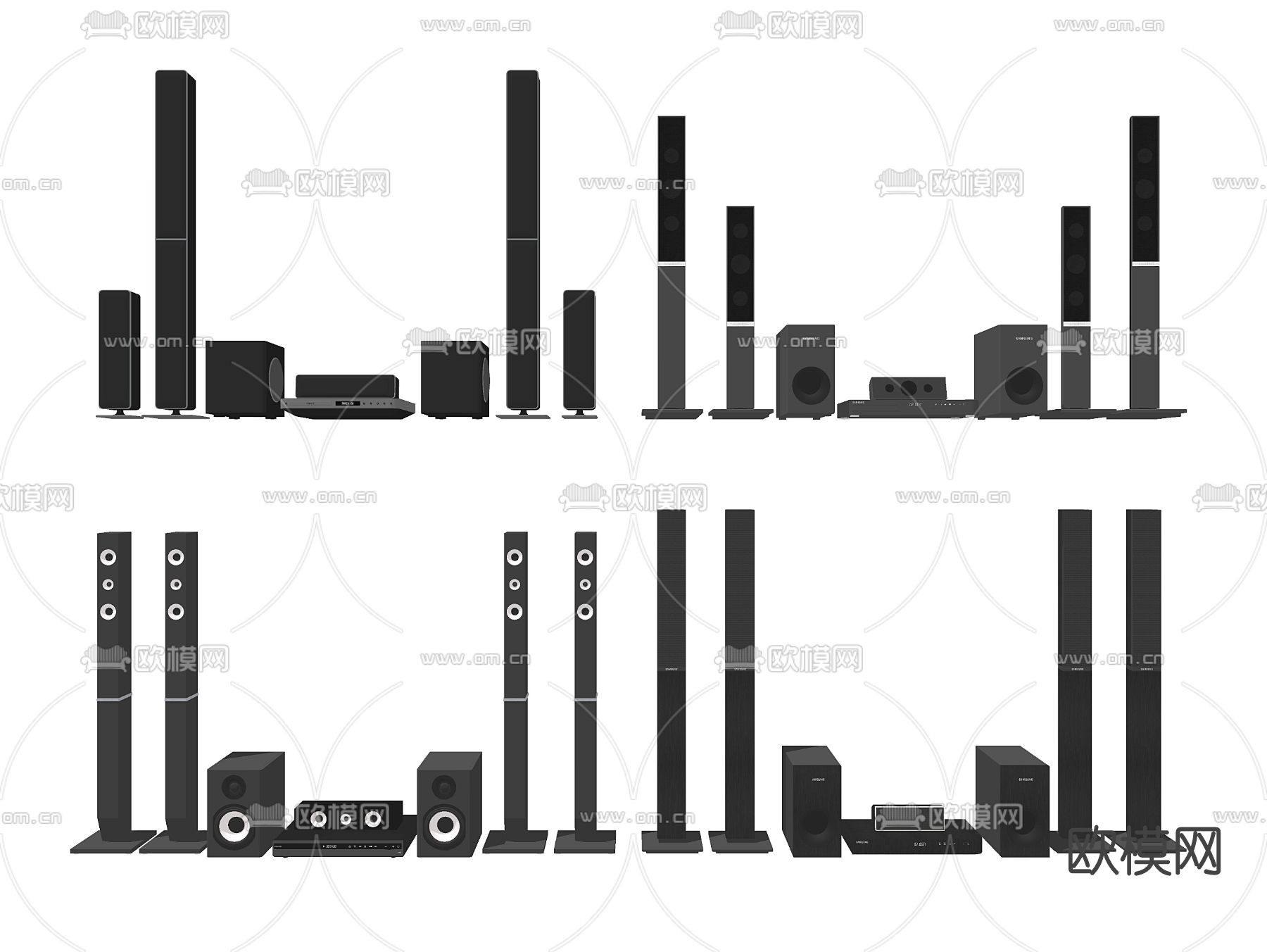现代音响su模型下载（渲染图2）