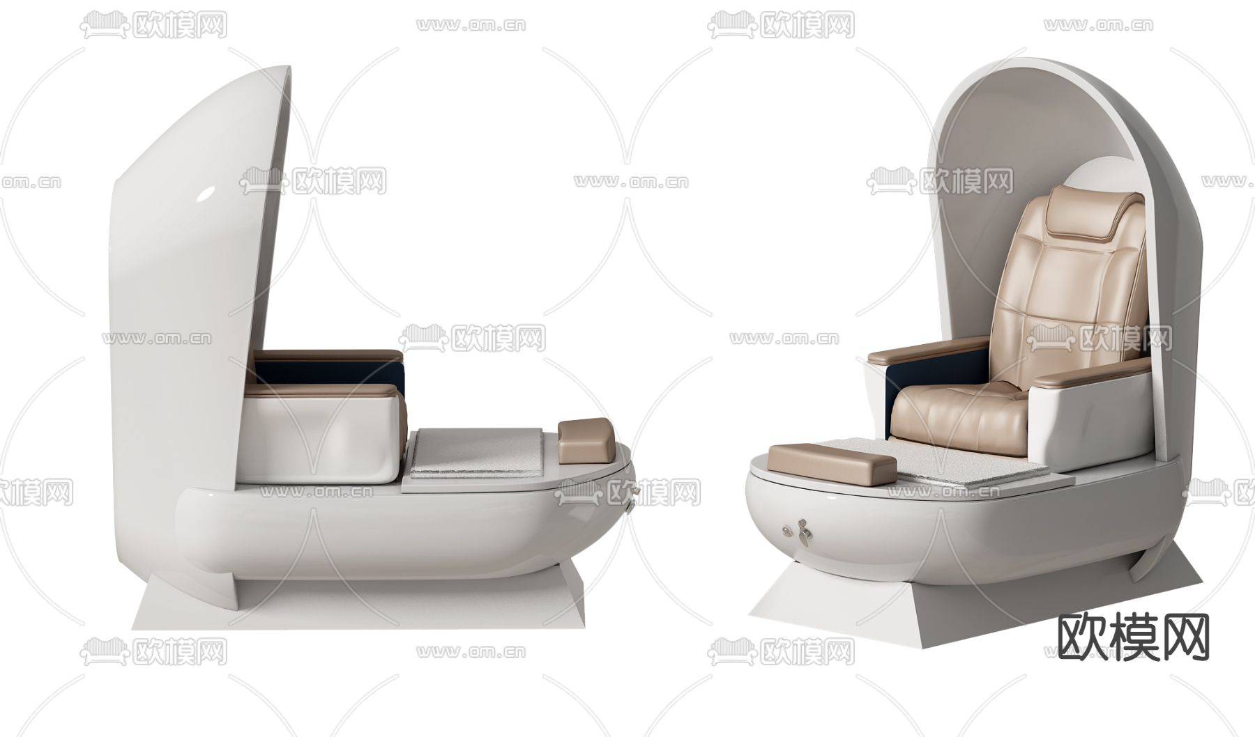 现代美容按摩椅3d模型下载