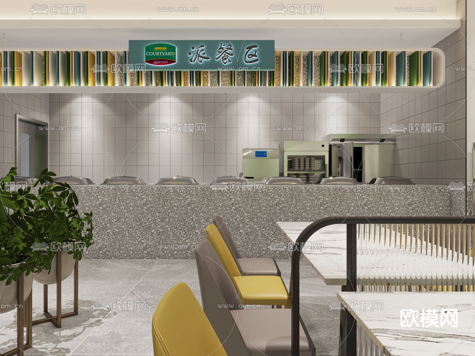 现代快餐店3d模型下载（渲染图5）