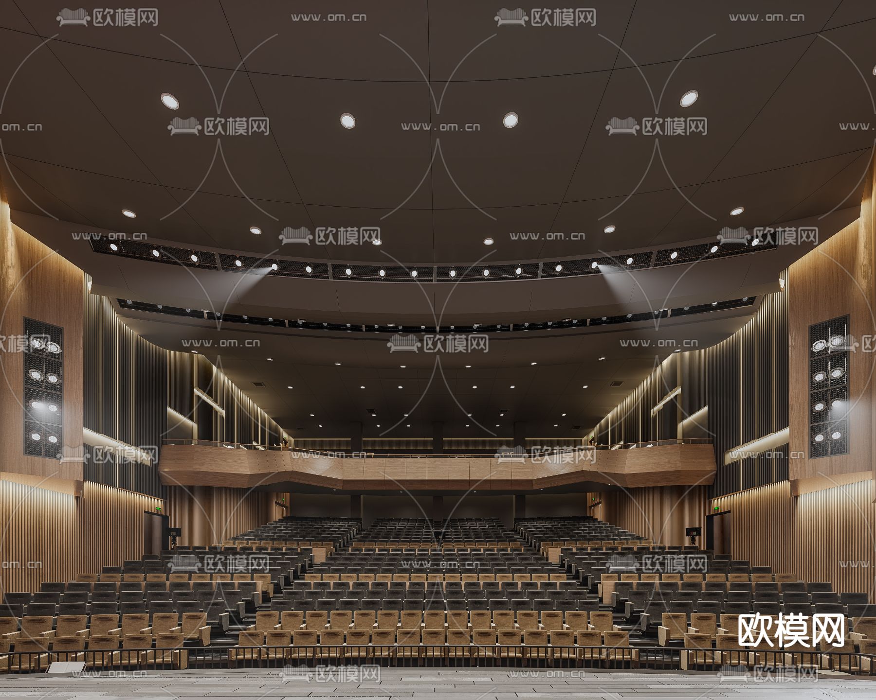 现代剧院报告厅3d模型