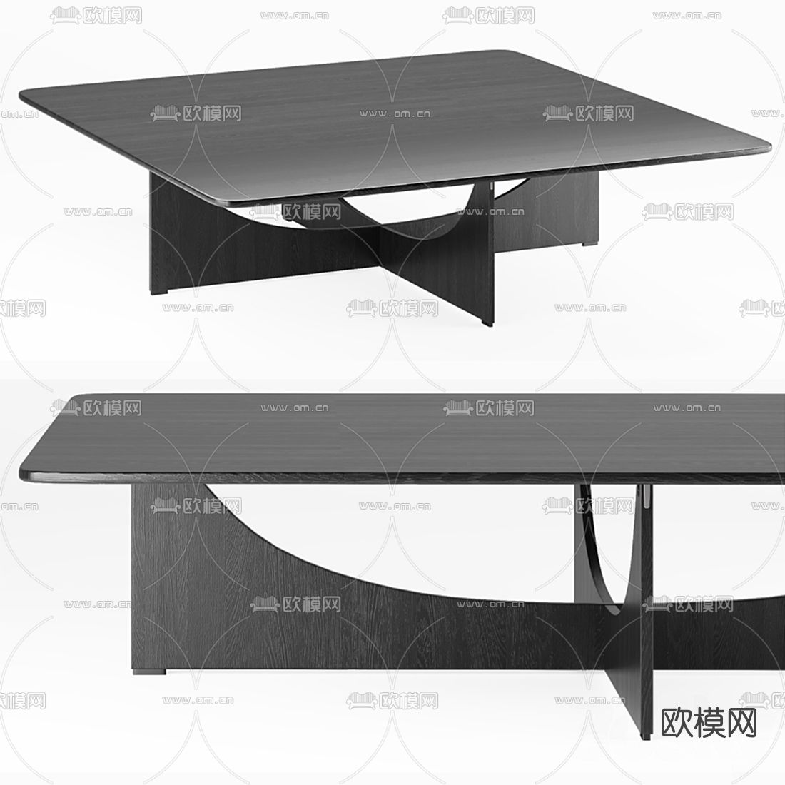 现代大理石茶几3d模型