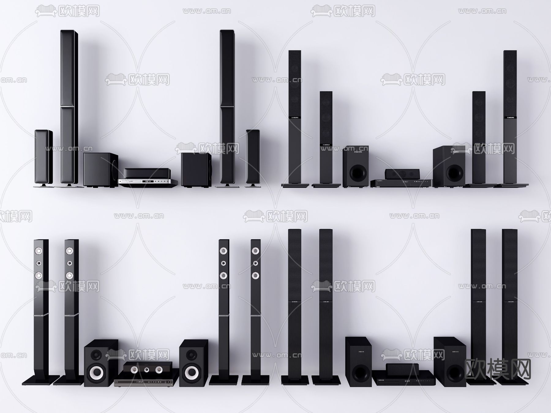 现代音响su模型下载（渲染图1）