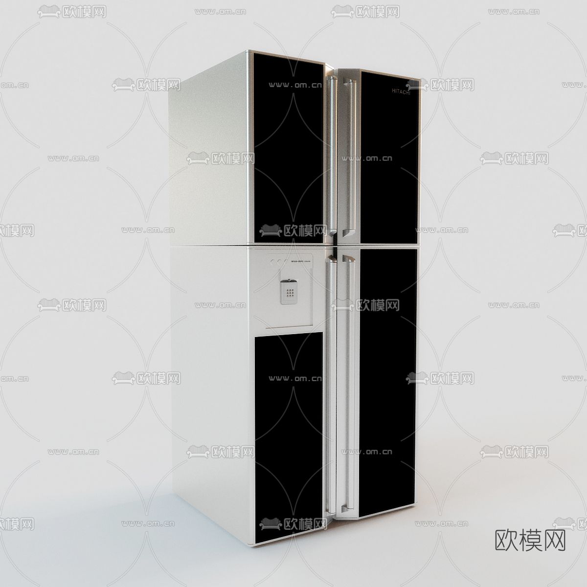 现代电冰箱免费3d模型下载