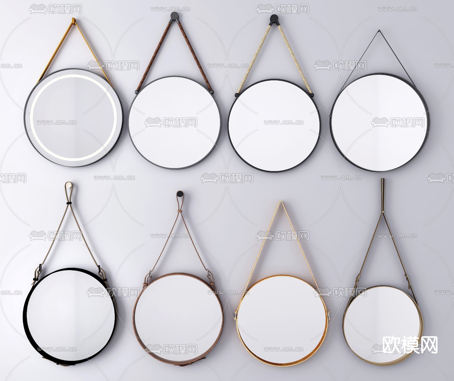 现代镜子su模型下载（渲染图1）