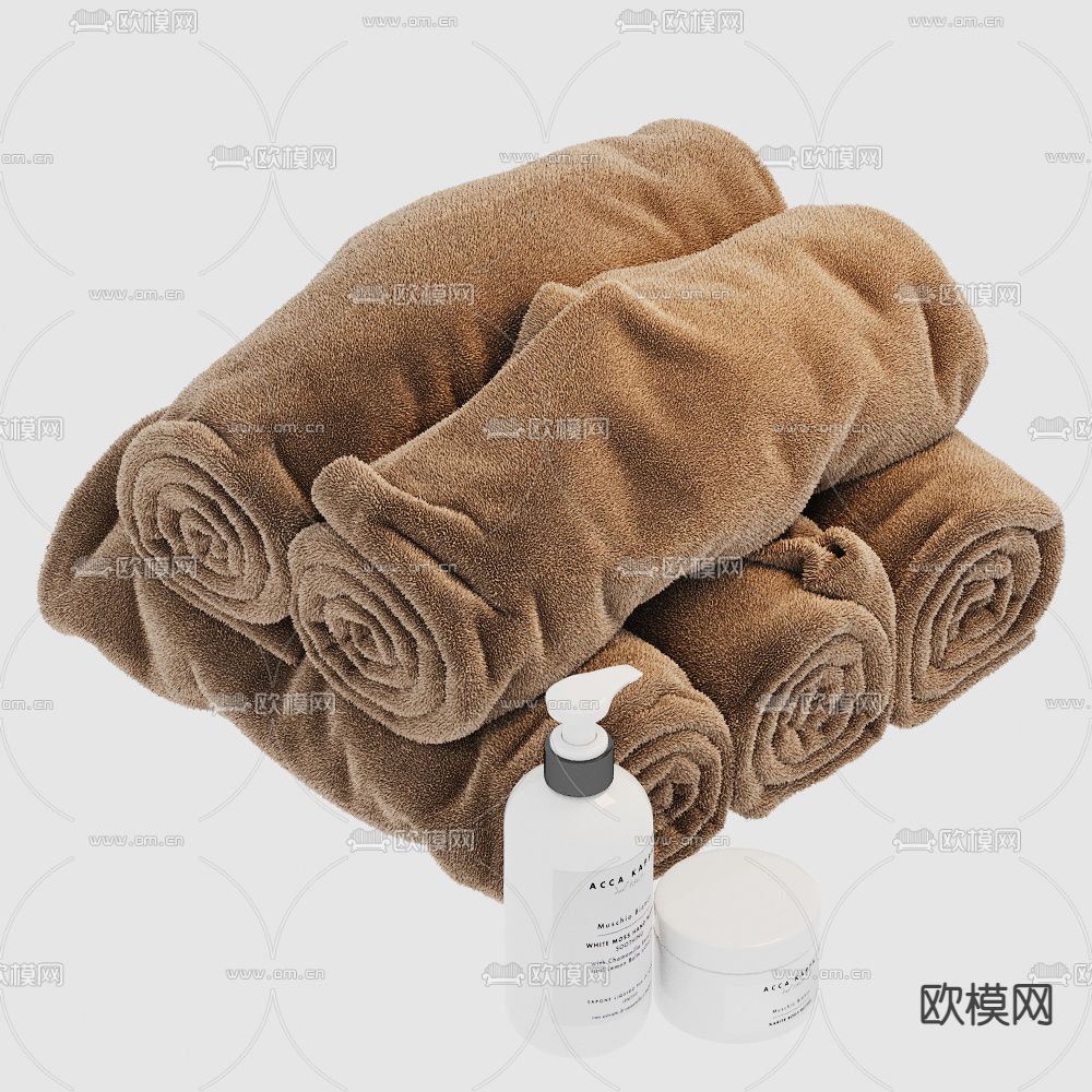 现代毛巾洗浴用品3d模型