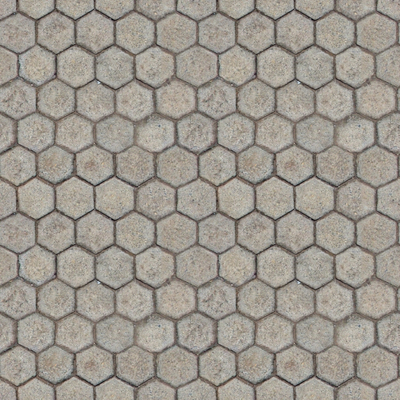  六边形做旧户外地砖 