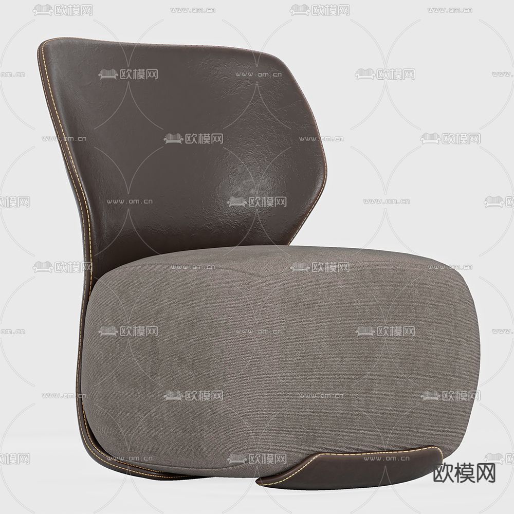 现代布艺单人沙发3d模型