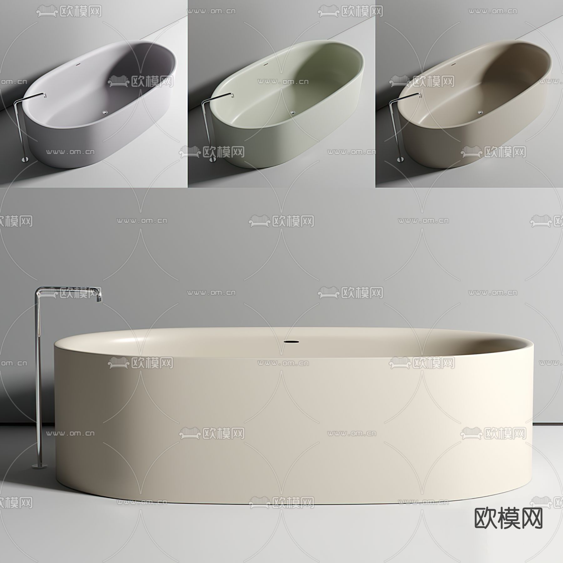 现代浴缸3d模型