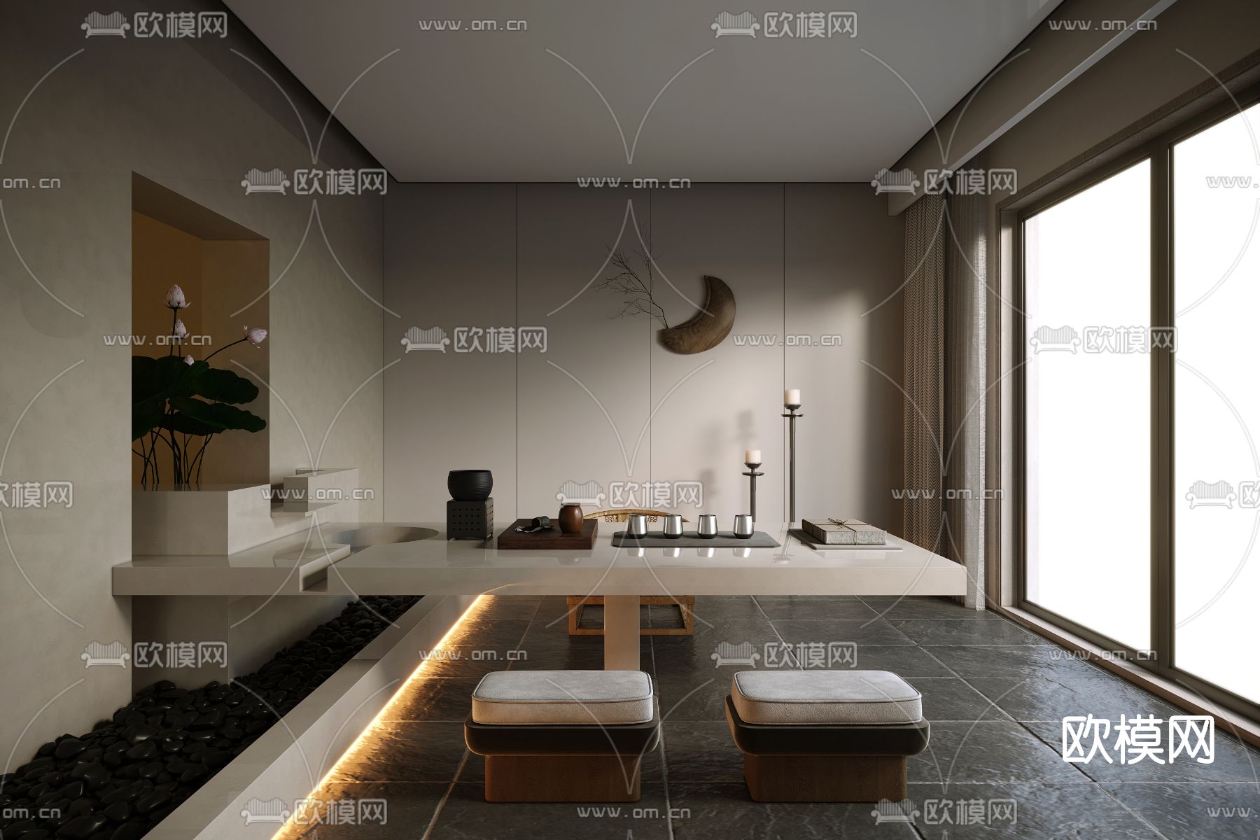 新中式茶室3d模型