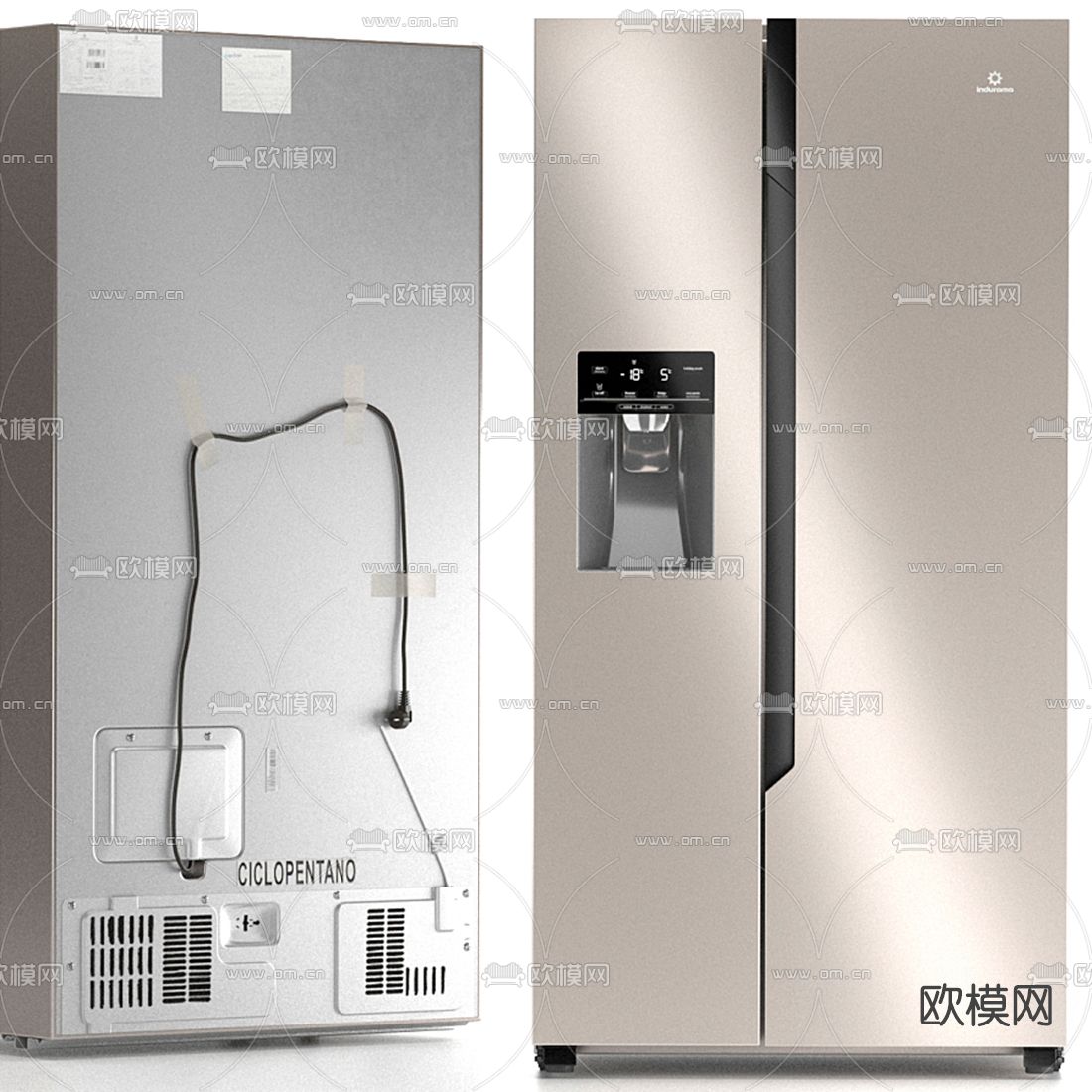 现代冰箱3d模型