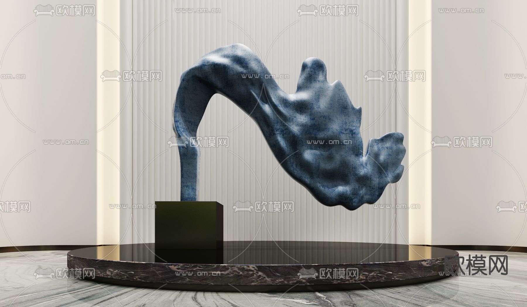 现代抽象雕塑3d模型