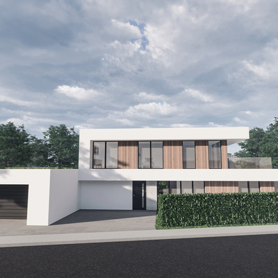 现代独栋别墅su模型