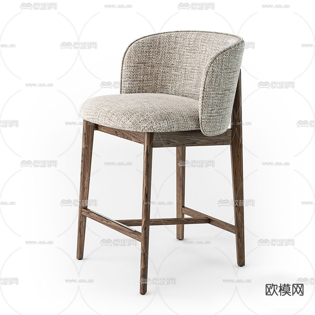 Calligaris 现代布艺吧台椅3d模型下载（渲染图4）