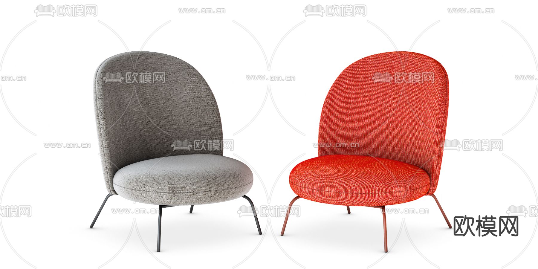 Calligaris 现代布艺休闲椅3d模型下载