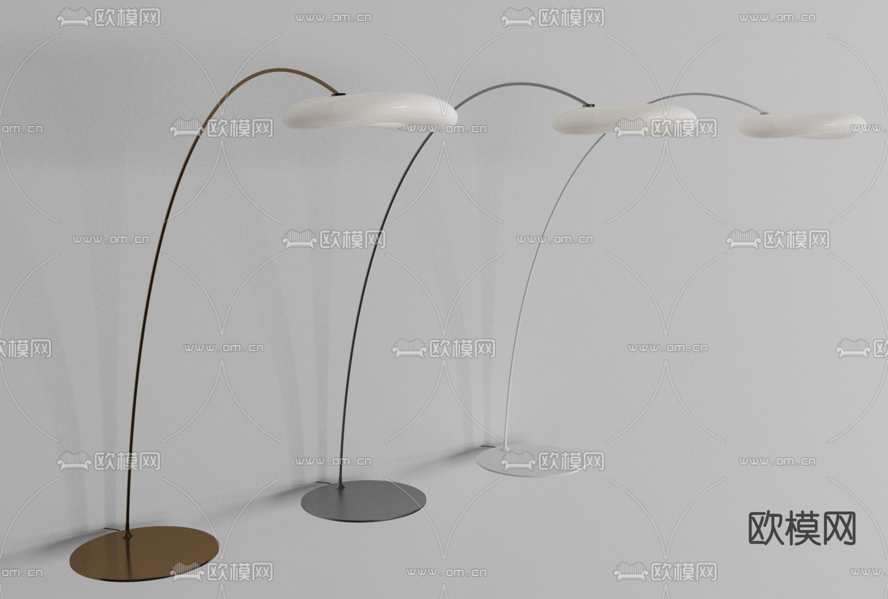 现代简约落地灯免费3d模型下载