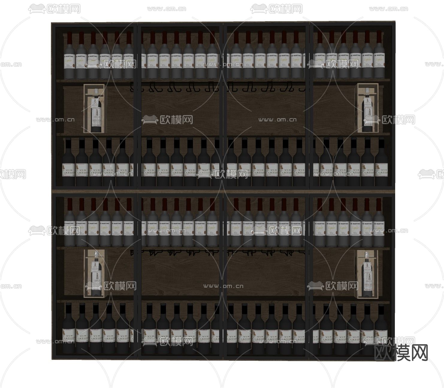 现代酒具su模型