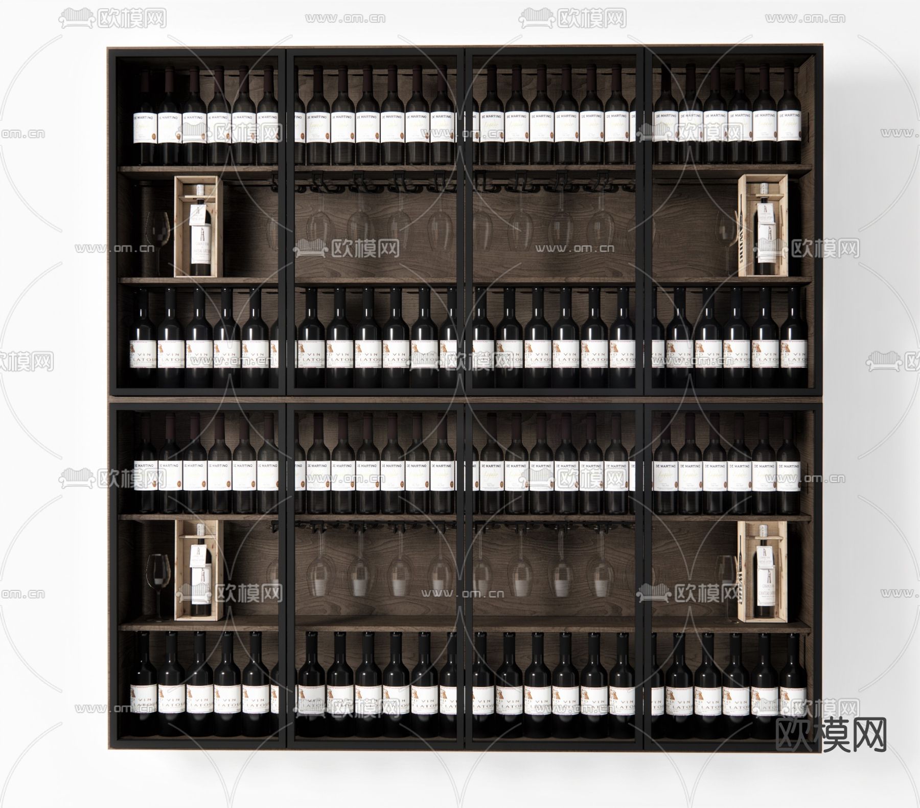 现代酒具su模型