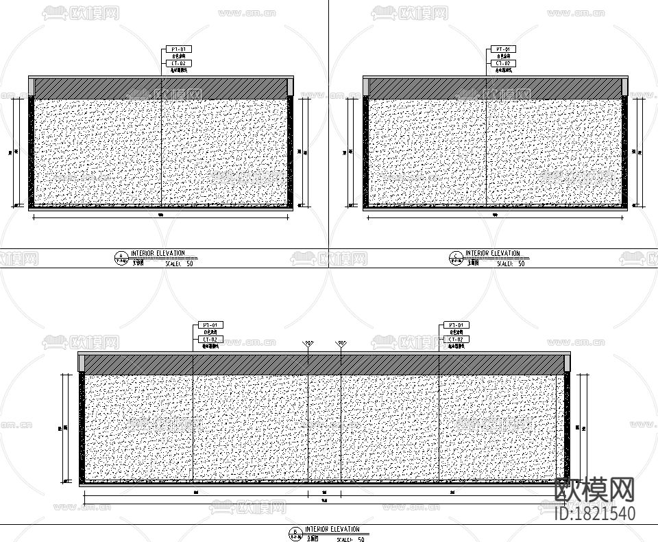 学校室内装修综合楼cad施工图下载（渲染图7）