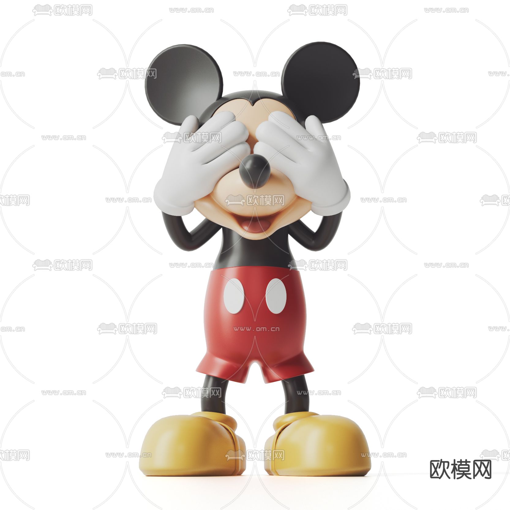 现代米老鼠潮玩雕塑3d模型