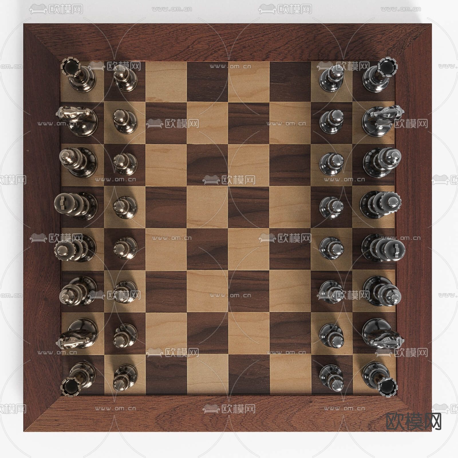 现代国际象棋3d模型下载（渲染图3）