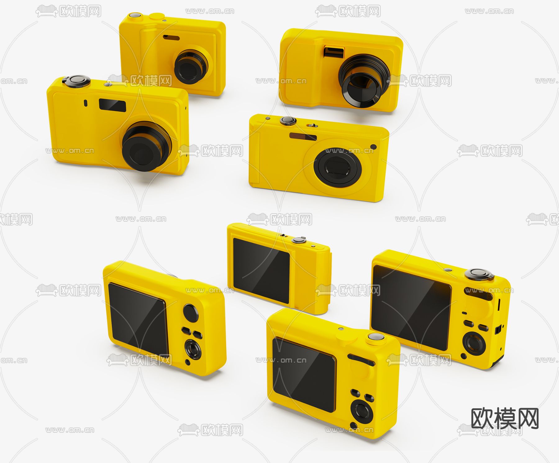 现代数码照相机3d模型下载