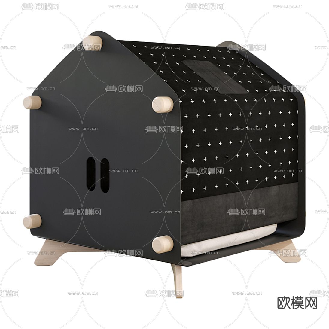 现代猫窝猫舍3d模型下载（渲染图3）