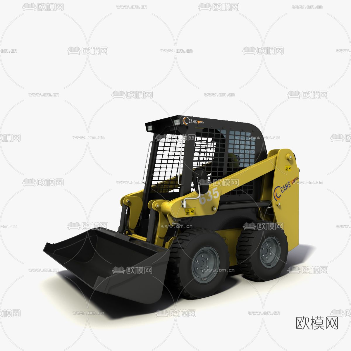 现代推土车免费3d模型下载