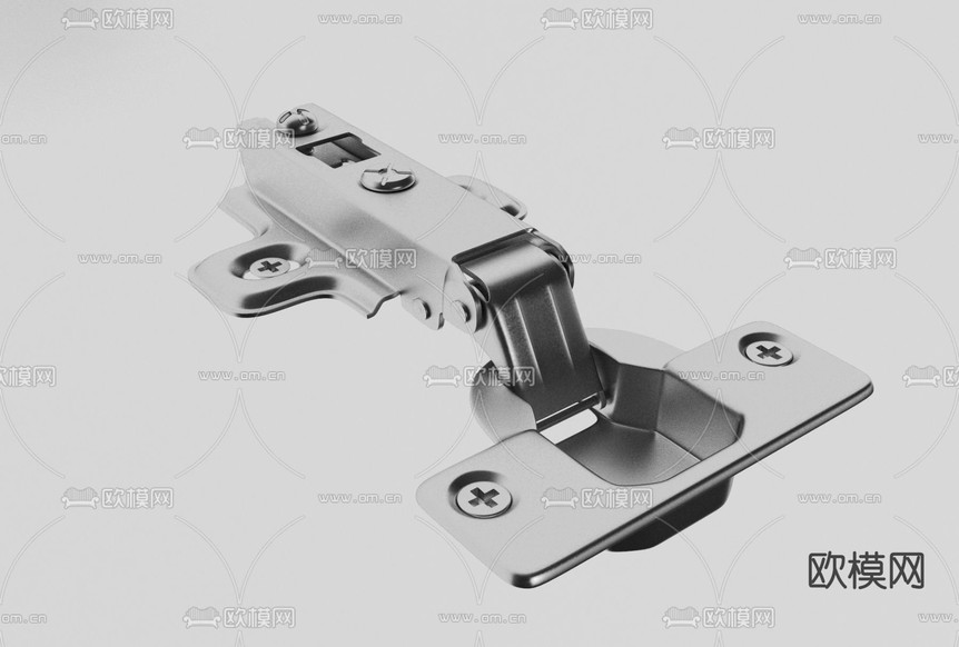 现代铰链免费3d模型下载
