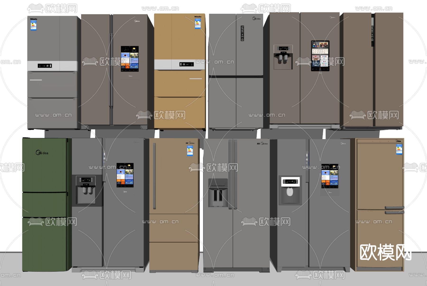 现代冰箱su模型