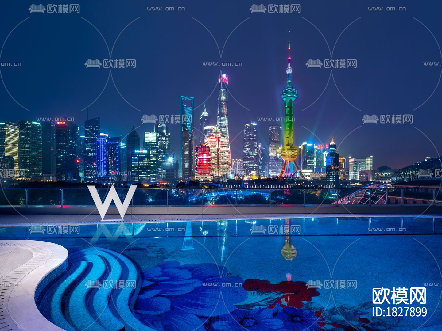 上海外滩酒店cad施工图下载（渲染图1）