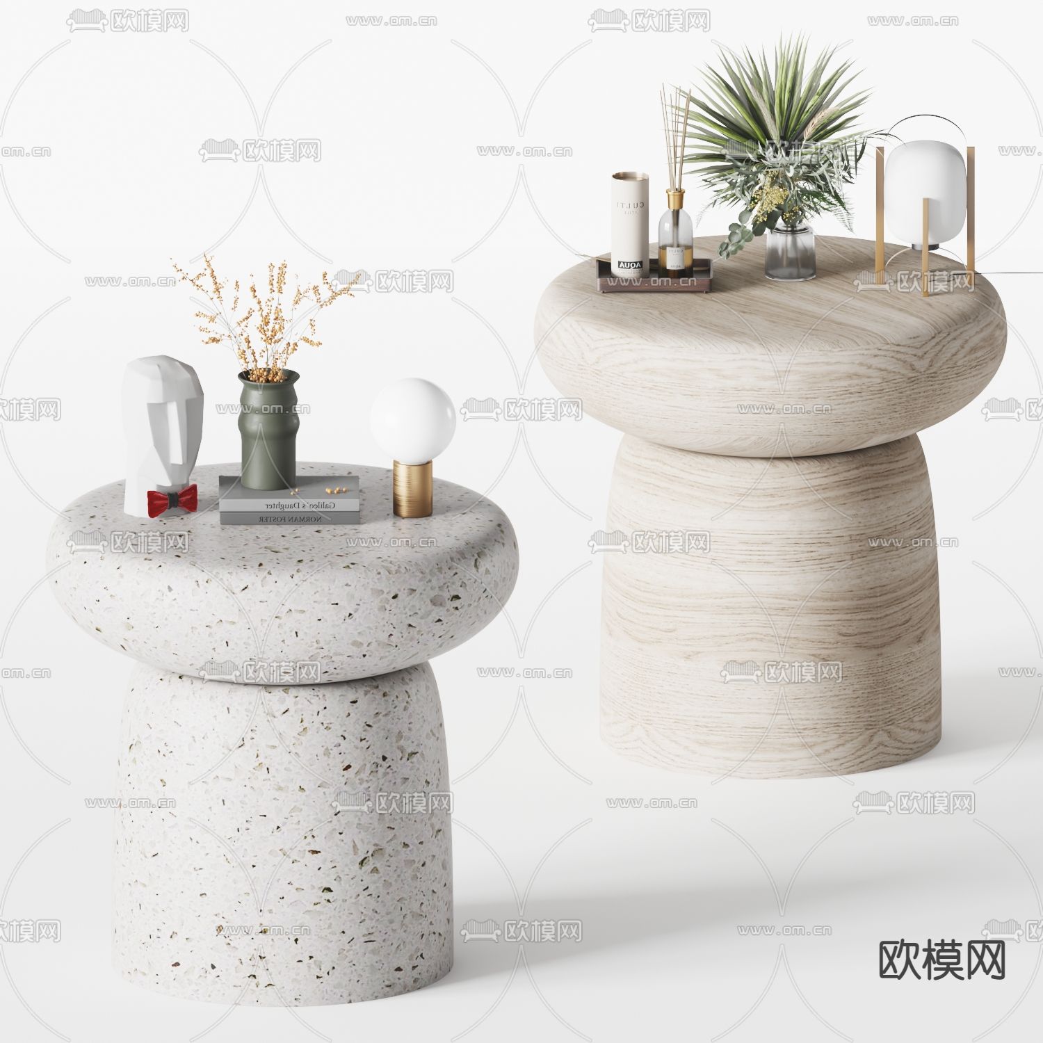 BAXTER 现代边几角几3d模型下载