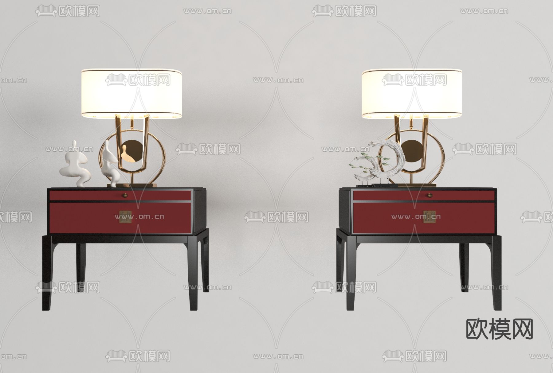 新中式角几免费3d模型下载