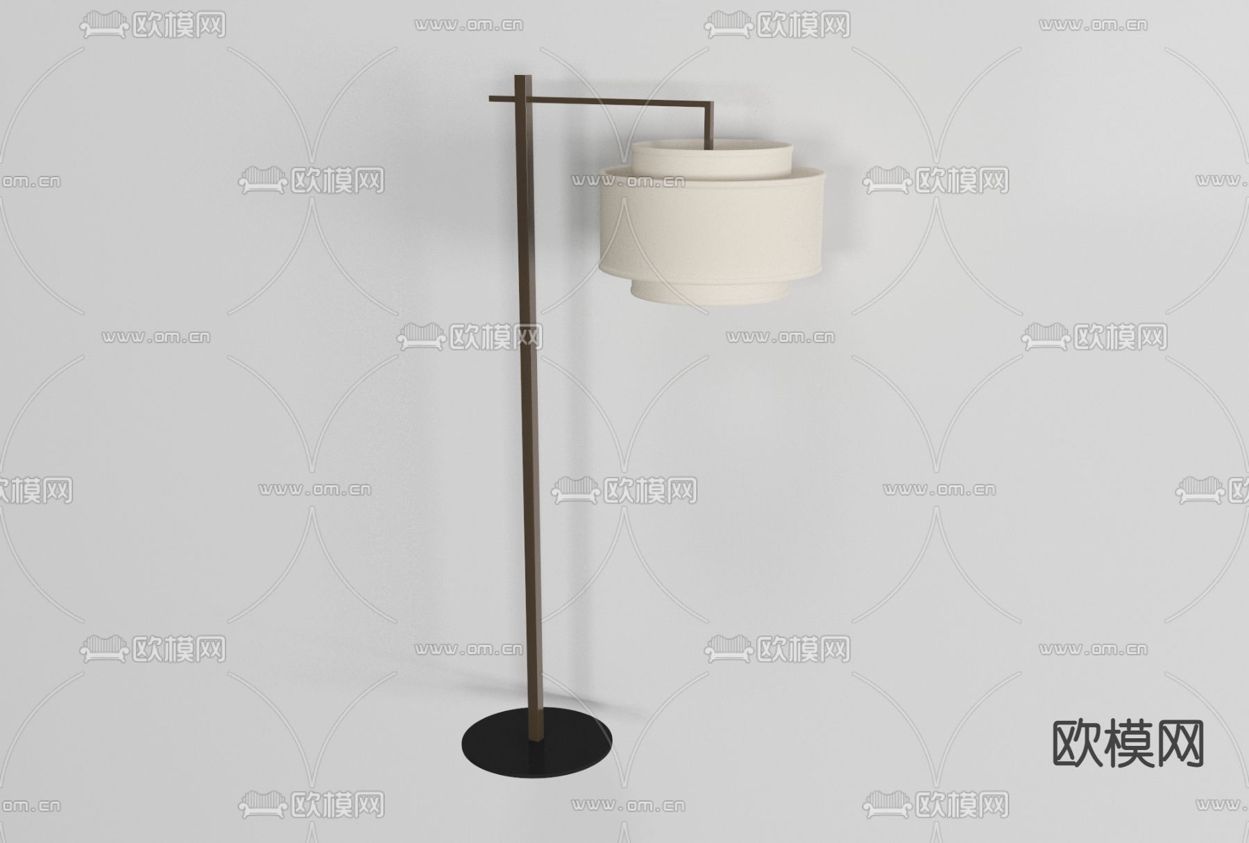 新中式落地灯免费3d模型下载